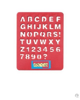 Branded Promotional PLASTIC STENCIL RULER in various colours Ruler From Concept Incentives.