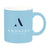 Branded Promotional KITTY MUG in Light Blue Mug From Concept Incentives.