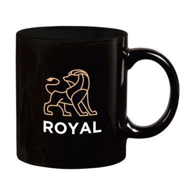 Branded Promotional KITTY MUG in Black & Black Mug From Concept Incentives.