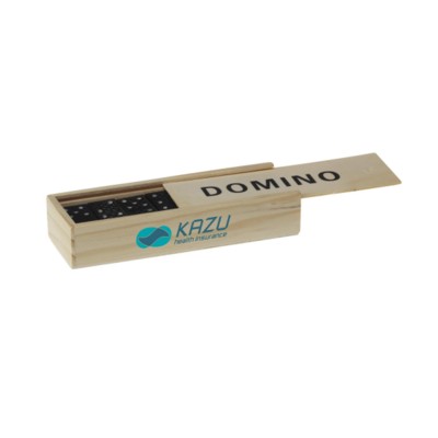 Branded Promotional DOMINO GAME in Wood Dominos Game Set From Concept Incentives.