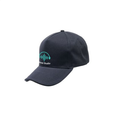 Branded Promotional REGATTA STANDOUT AMSTON 5 PANEL CAP in Navy Baseball Cap From Concept Incentives.