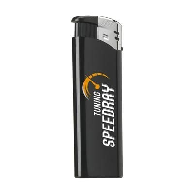 Branded Promotional FUEGO LIGHTER in Black Lighter From Concept Incentives.
