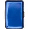 Branded Promotional ALUMINIUM CREDIT CARD OR BUSINESS CARD HOLDER in Cobalt Blue Business Card Holder From Concept Incentives.