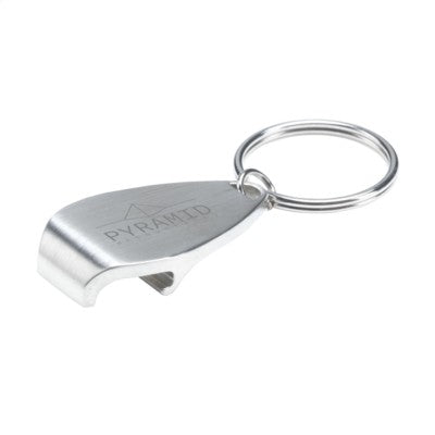 Branded Promotional CARRERA KEYRING & BOTTLE OPENER in Silver Bottle Opener From Concept Incentives.