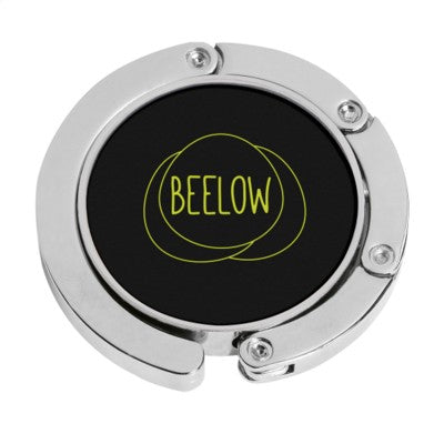 Branded Promotional LADIESGIFT BAG HOOK in Black Handbag Hanger From Concept Incentives.