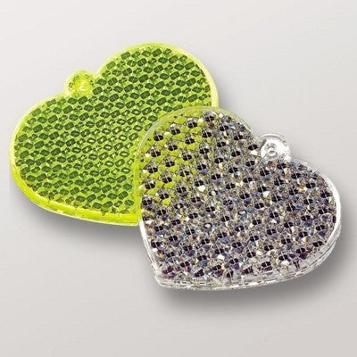 Branded Promotional HEART SHAPE REFLECTOR with String & Safety Pin Reflector From Concept Incentives.
