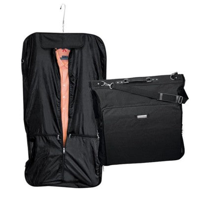 Branded Promotional SANTANDER SUIT CARRIER GARMENT BAG in Black Garment Suit Carrier From Concept Incentives.