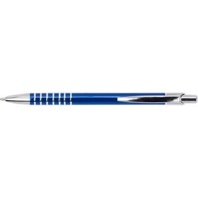 Branded Promotional ALUMINIUM METAL BALL PEN in Cobalt Blue Pen From Concept Incentives.