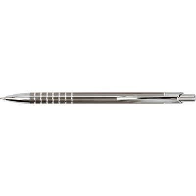 Branded Promotional ALUMINIUM METAL BALL PEN in Light Grey Pen From Concept Incentives.