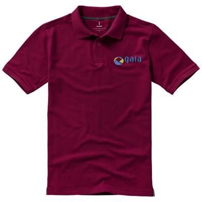 Branded Promotional CALGARY SHORT SLEEVE MENS POLO in Burgundy Polo Shirt From Concept Incentives.