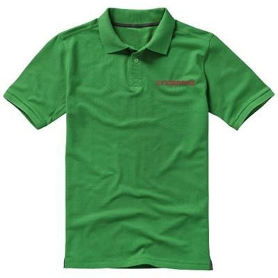 Branded Promotional CALGARY SHORT SLEEVE MENS POLO in Fern Green Polo Shirt From Concept Incentives.