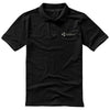 Branded Promotional CALGARY SHORT SLEEVE MENS POLO in Black Solid Polo Shirt From Concept Incentives.