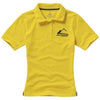 Branded Promotional CALGARY SHORT SLEEVE LADIES POLO in Yellow Polo Shirt From Concept Incentives.