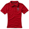 Branded Promotional CALGARY SHORT SLEEVE LADIES POLO in Red Polo Shirt From Concept Incentives.