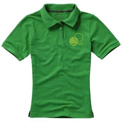 Branded Promotional CALGARY SHORT SLEEVE LADIES POLO in Fern Green Polo Shirt From Concept Incentives.