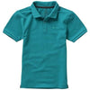 Branded Promotional CALGARY SHORT SLEEVE CHILDRENS POLO in Aqua Polo Shirt From Concept Incentives.