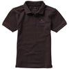 Branded Promotional CALGARY SHORT SLEEVE CHILDRENS POLO in Chocolate Brown Polo Shirt From Concept Incentives.