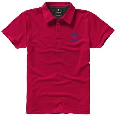 Branded Promotional MARKHAM SHORT SLEEVE MENS STRETCH POLO in Red Polo Shirt From Concept Incentives.