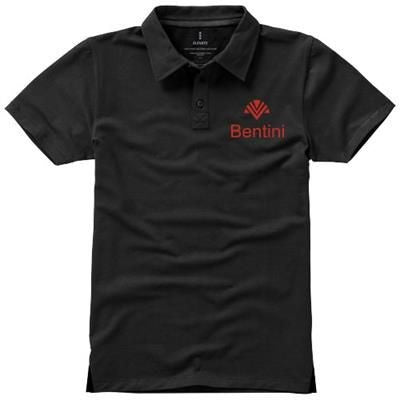 Branded Promotional MARKHAM SHORT SLEEVE MENS STRETCH POLO in Anthracite Grey Polo Shirt From Concept Incentives.