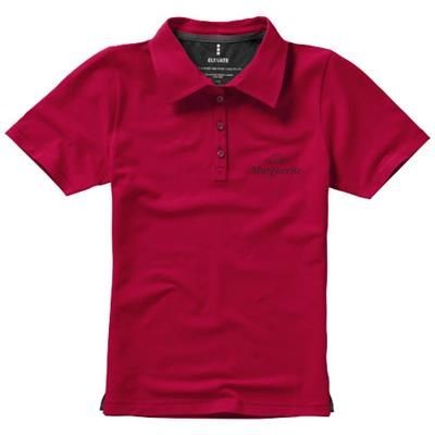 Branded Promotional MARKHAM SHORT SLEEVE LADIES STRETCH POLO in Red Polo Shirt From Concept Incentives.