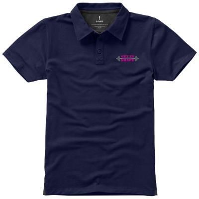 Branded Promotional MARKHAM SHORT SLEEVE LADIES STRETCH POLO in Navy Polo Shirt From Concept Incentives.