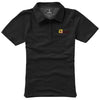 Branded Promotional MARKHAM SHORT SLEEVE LADIES STRETCH POLO in Black Solid Polo Shirt From Concept Incentives.