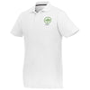 Branded Promotional HELIOS SHORT SLEEVE MENS POLO in White Solid Polo Shirt From Concept Incentives.