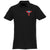 Branded Promotional HELIOS SHORT SLEEVE MENS POLO in Black Solid Polo Shirt From Concept Incentives.