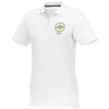 Branded Promotional HELIOS SHORT SLEEVE LADIES POLO in White Solid Polo Shirt From Concept Incentives.