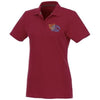 Branded Promotional HELIOS SHORT SLEEVE LADIES POLO in Burgundy Polo Shirt From Concept Incentives.