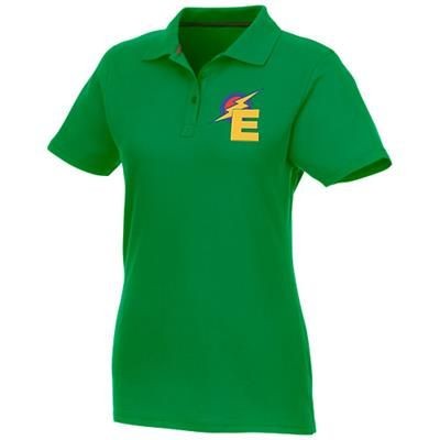 Branded Promotional HELIOS SHORT SLEEVE LADIES POLO in Fern Green Polo Shirt From Concept Incentives.