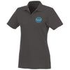 Branded Promotional HELIOS SHORT SLEEVE LADIES POLO in Storm Grey Polo Shirt From Concept Incentives.