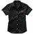 Branded Promotional MANITOBA SHORT SLEEVE LADIES SHIRT in Black Solid Shirt From Concept Incentives.