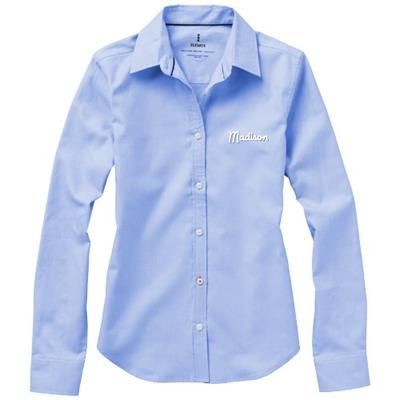 Branded Promotional VAILLANT LONG SLEEVE LADIES SHIRT in Light Blue Shirt From Concept Incentives.