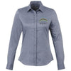 Branded Promotional VAILLANT LONG SLEEVE LADIES SHIRT in Navy Shirt From Concept Incentives.