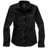 Branded Promotional VAILLANT LONG SLEEVE LADIES SHIRT in Black Solid Shirt From Concept Incentives.