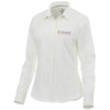 Branded Promotional HAMELL LONG SLEEVE LADIES SHIRT in White Solid Shirt From Concept Incentives.