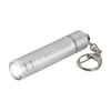 Branded Promotional SPOT LIGHT LED ALUMINIUM METAL TORCH in Silver Keyring From Concept Incentives.