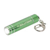 Branded Promotional SPOT LIGHT LED ALUMINIUM METAL TORCH in Green Keyring From Concept Incentives.