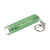 Branded Promotional SPOT LIGHT LED ALUMINIUM METAL TORCH in Green Keyring From Concept Incentives.