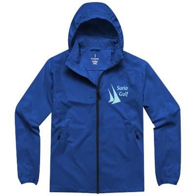 Branded Promotional FLINT LIGHTWEIGHT JACKET in Blue Jacket From Concept Incentives.