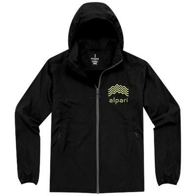 Branded Promotional FLINT LIGHTWEIGHT JACKET in Black Solid Jacket From Concept Incentives.