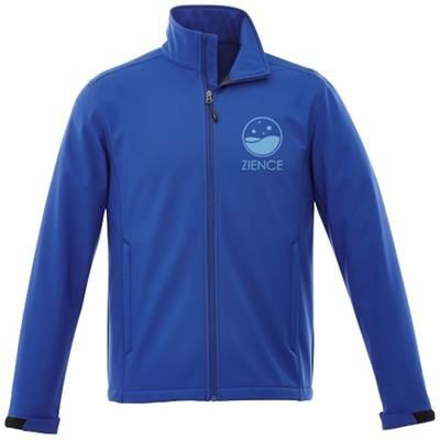 Branded Promotional MAXSON SOFTSHELL JACKET in Classic Royal Blue Jacket From Concept Incentives.