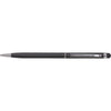 Branded Promotional METAL TOUCH SCREEN BALL PEN with Rubber Stylus Tip in Black Pen From Concept Incentives.