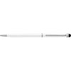 Branded Promotional METAL TOUCH SCREEN BALL PEN with Rubber Stylus Tip in White Pen From Concept Incentives.