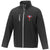 Branded Promotional ORION MENS SOFTSHELL JACKET in Black Solid Jacket From Concept Incentives.