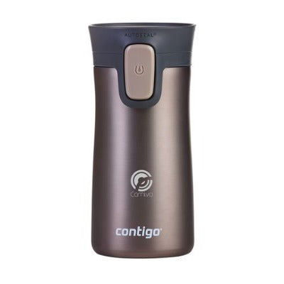 Branded Promotional CONTIGO PINNACLE THERMO CUP in Black & Brown Travel Mug From Concept Incentives.