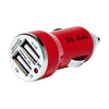 Branded Promotional DUAL USB CAR CHARGER in Red Charger From Concept Incentives.