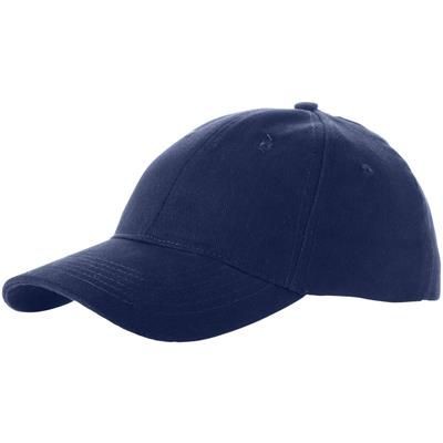 Branded Promotional BRYSON 6 PANEL CAP in Navy Baseball Cap From Concept Incentives.