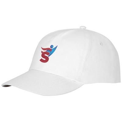 Branded Promotional FENIKS 5 PANEL CAP in White Solid Baseball Cap From Concept Incentives.